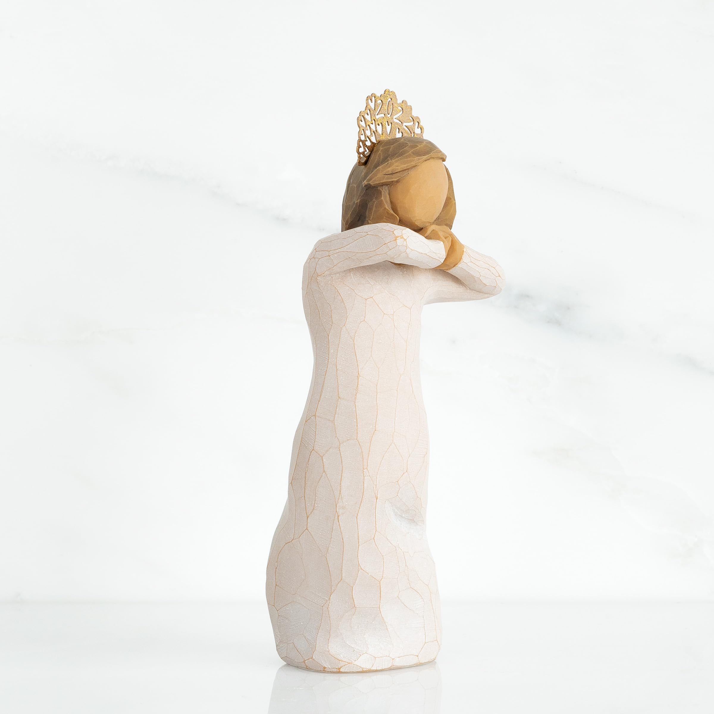 Willow Tree Celebrate 2022, Bringing Joy to Every Occasion, Remembrance of Weddings, Graduations, Births with Dated Golden Headpiece, Sculpted Hand-Painted Figure - Image 4