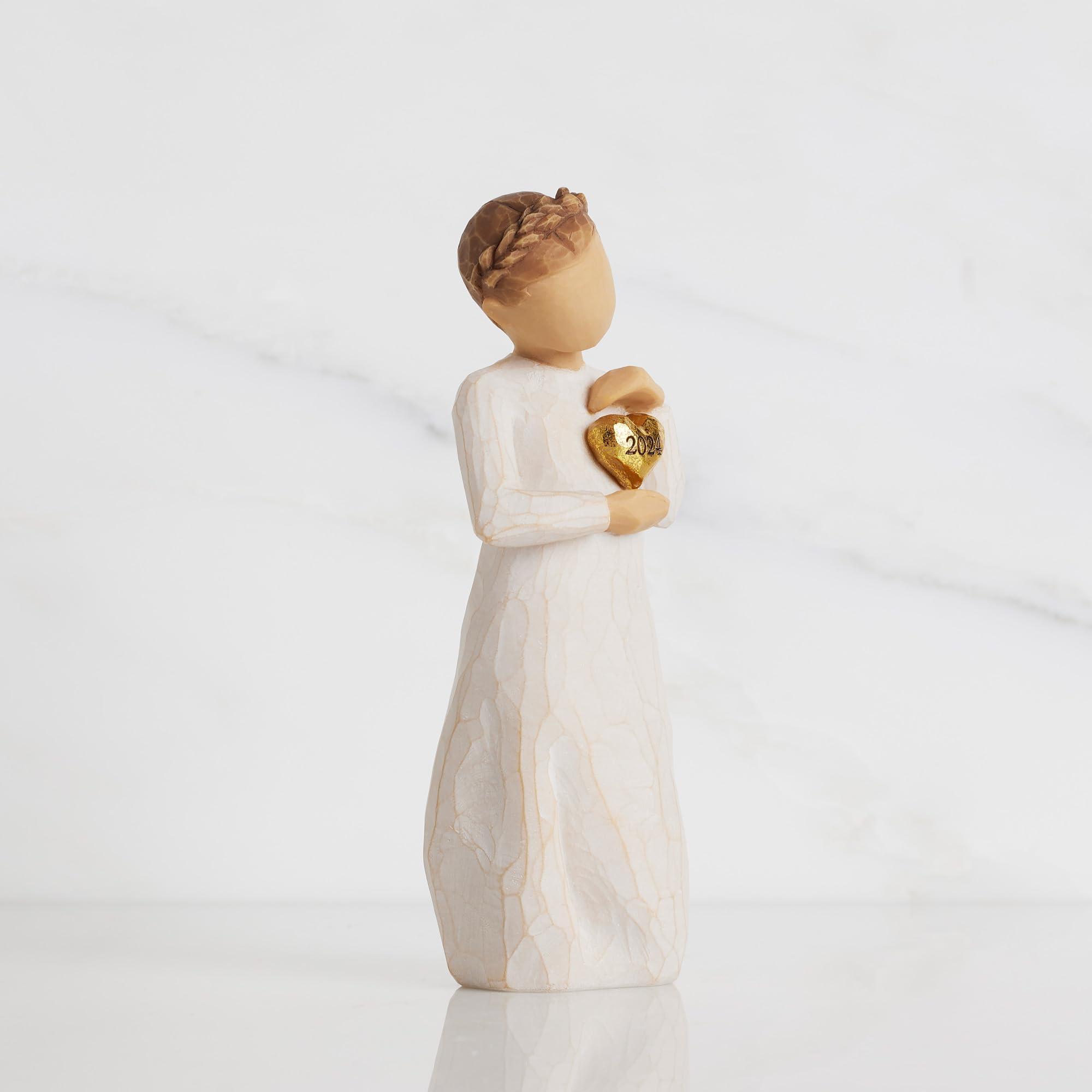 Willow Tree Heart 2024, Favorite Memories Kept Close, Engraved Year, an Expression of Love and Caring, Commemorate Weddings, Graduations, Births, Sculpted Hand-Painted Figure - Image 5