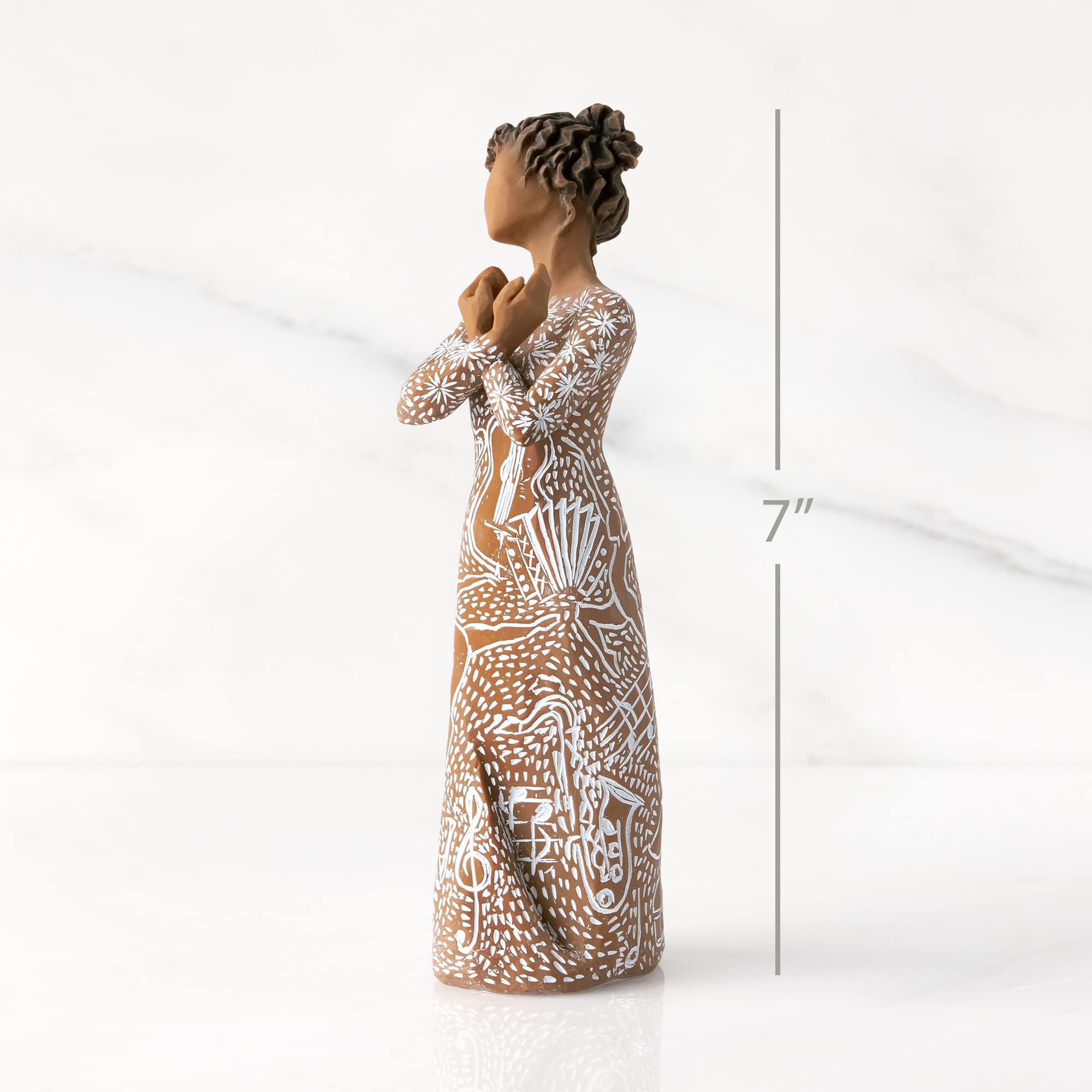Willow Tree Music Speaks (Darker Skin), Sculpted Hand-Painted Figure - Image 3