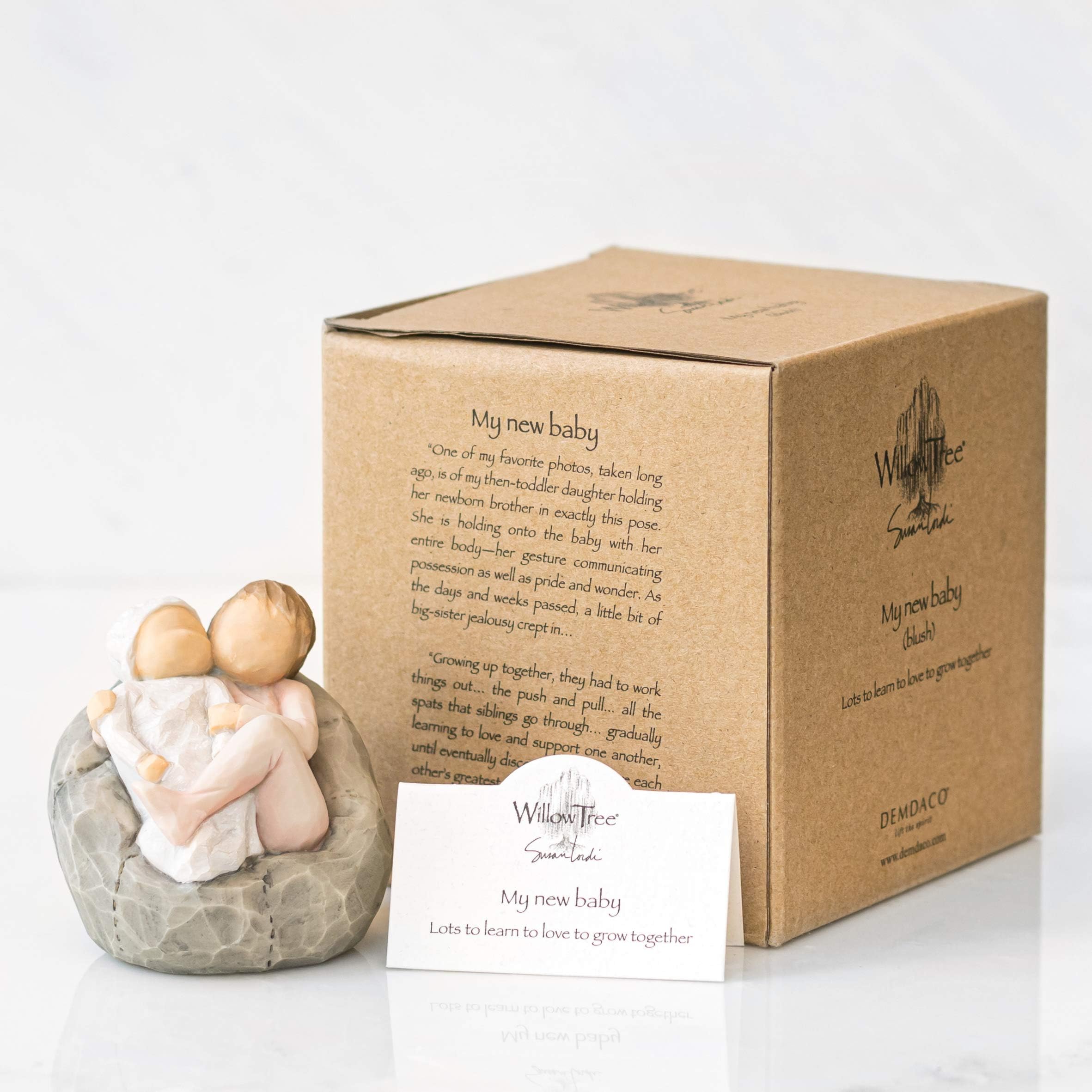 Willow Tree My New Baby (Blush), Lots to Learn to Love to Grow Together, Celebrates, Shows Caring Relationship Between Older Sibling and Younger Siblings, Sculpted Hand-Painted Figure - Image 7