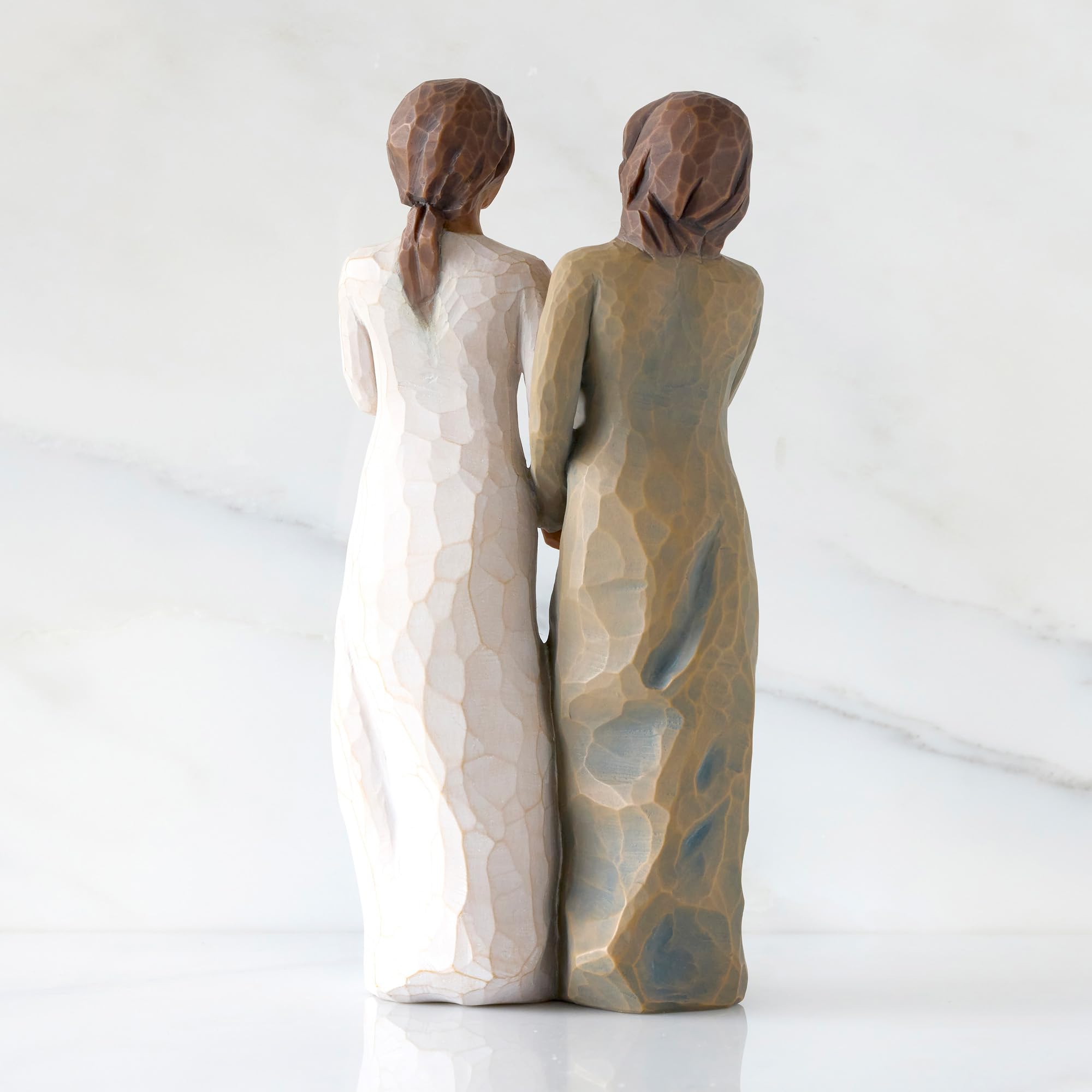 Willow Tree My Sister, My Friend (Darker Skin), Walk with me and Along The Way, We'll Share Everything, Gift to Celebrate Supportive Friendships Among Women, Co-Workers, Sculpted Hand-Painted Figure - Image 3