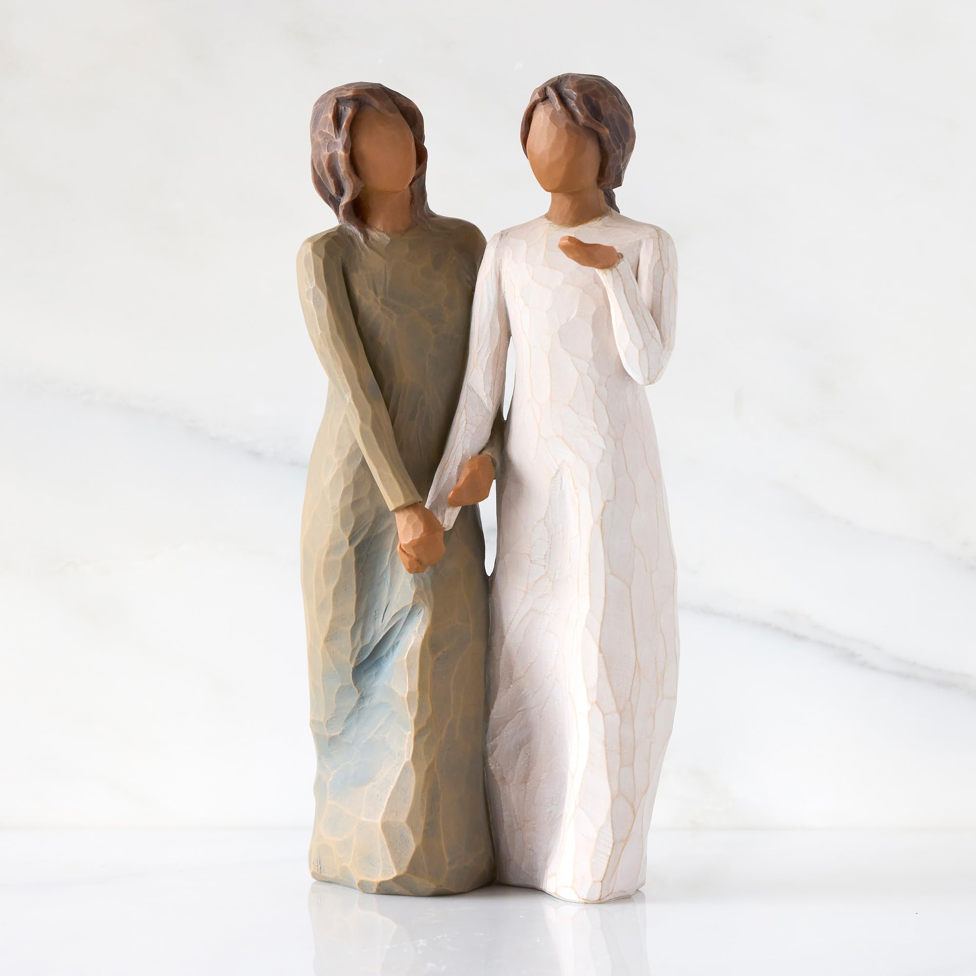 Willow Tree My Sister, My Friend (Darker Skin), Walk with me and Along The Way, We'll Share Everything, Gift to Celebrate Supportive Friendships Among Women, Co-Workers, Sculpted Hand-Painted Figure - Image 5