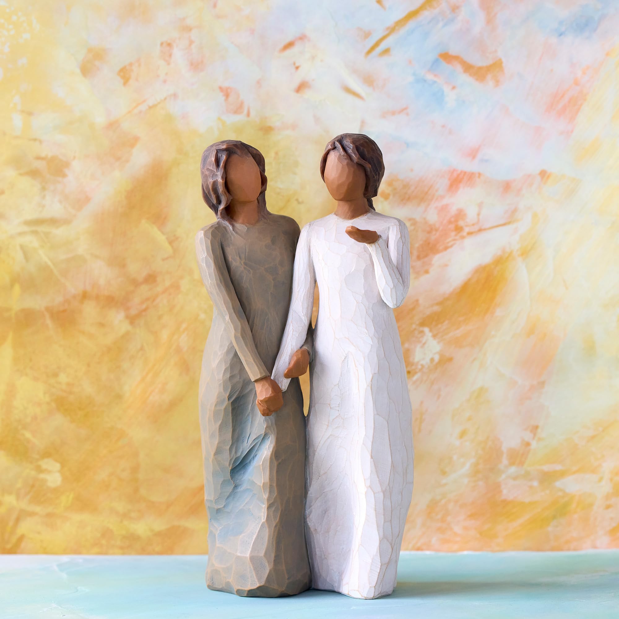 Willow Tree My Sister, My Friend (Darker Skin), Walk with me and Along The Way, We'll Share Everything, Gift to Celebrate Supportive Friendships Among Women, Co-Workers, Sculpted Hand-Painted Figure - Image 6