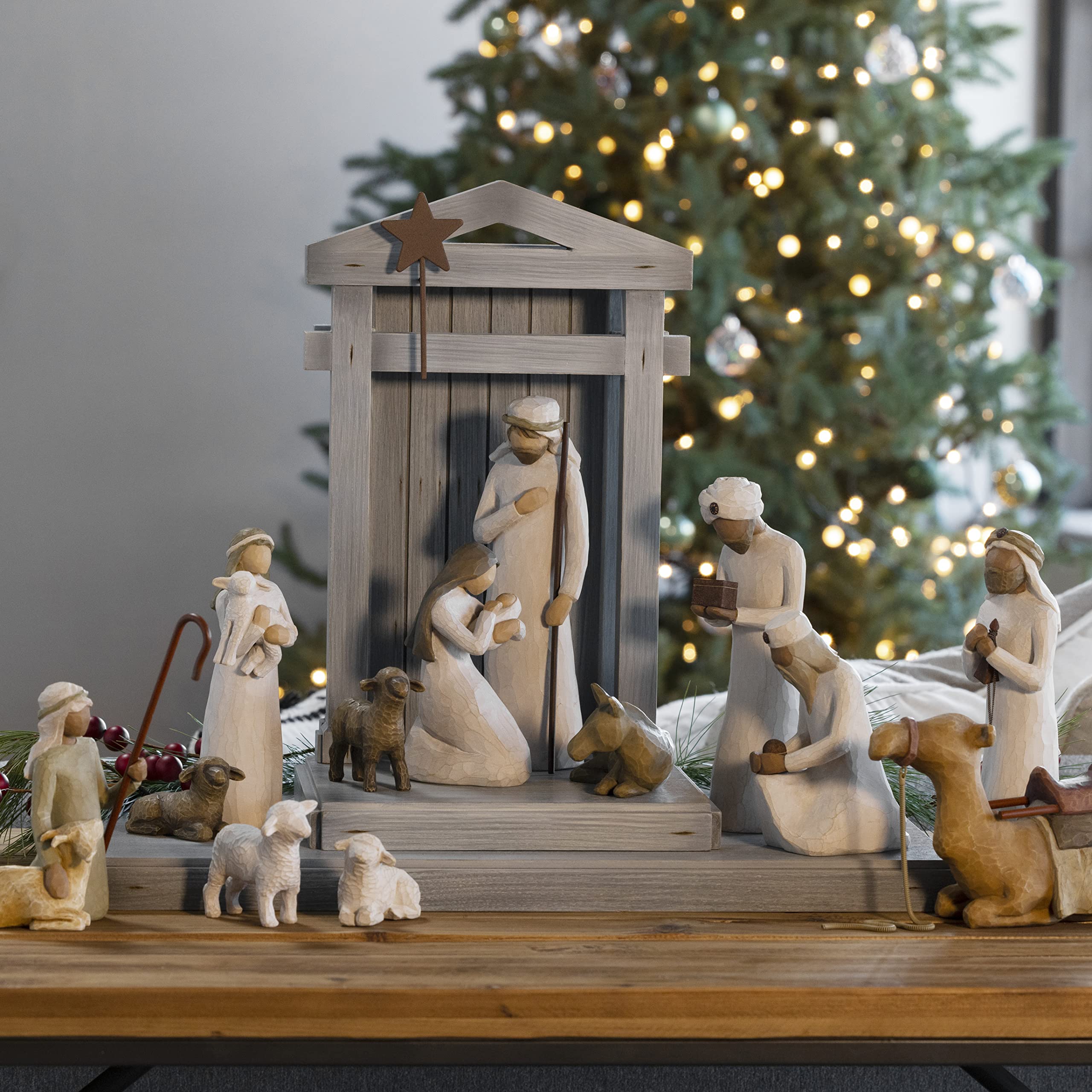 Willow Tree Nativity Deluxe Plus The Three Wise Men and Camel, 14-Piece Set - Image 6