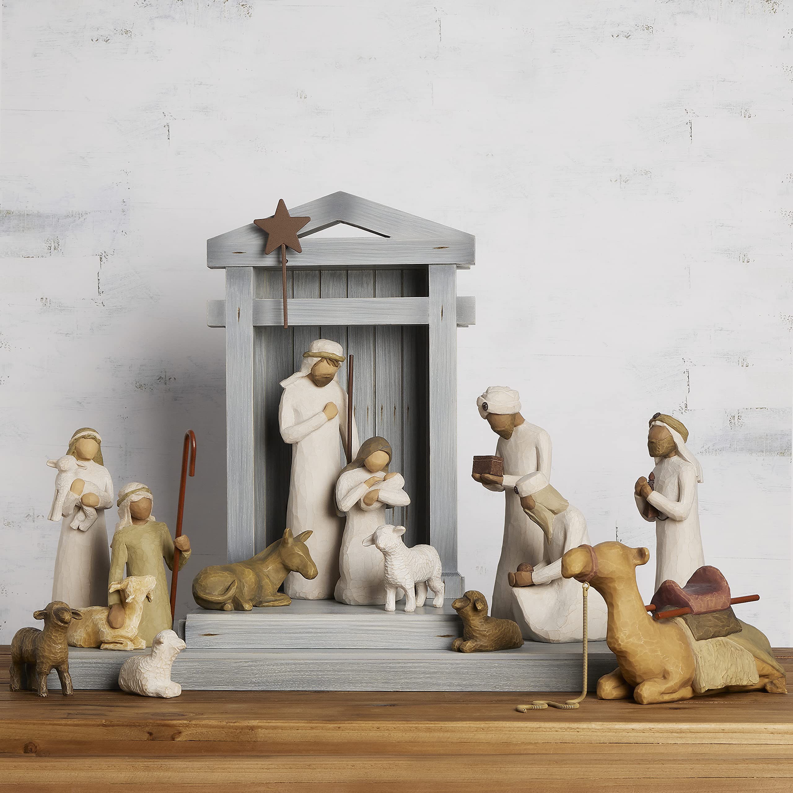 Willow Tree Nativity Deluxe Plus The Three Wise Men and Camel, 14-Piece Set - Image 7
