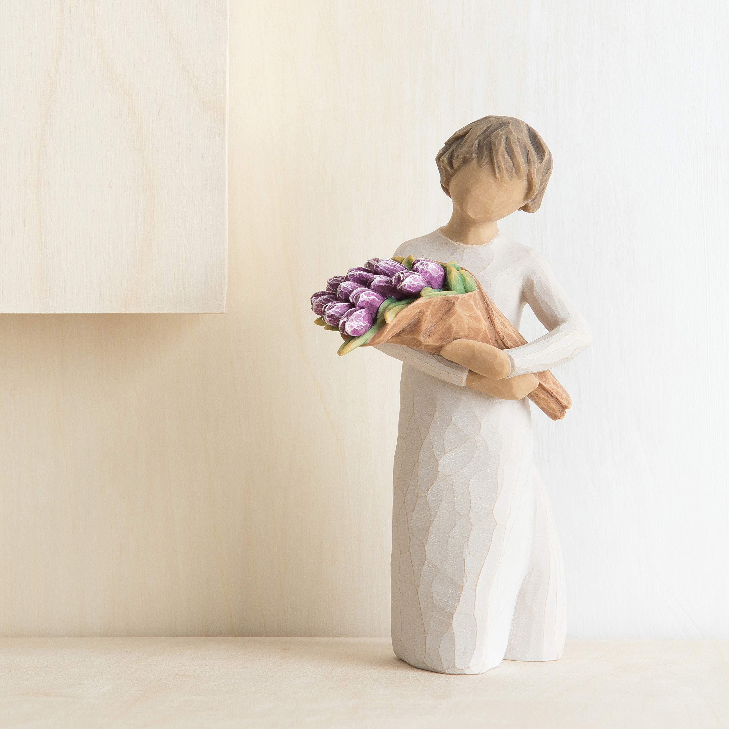 Willow Tree Surprise, A Bouquet of Wonderful Wishes, Celebrate Friendships, Thank You and Appreciation, for Flower Lovers, Sculpted Hand-Painted Figure - Image 4