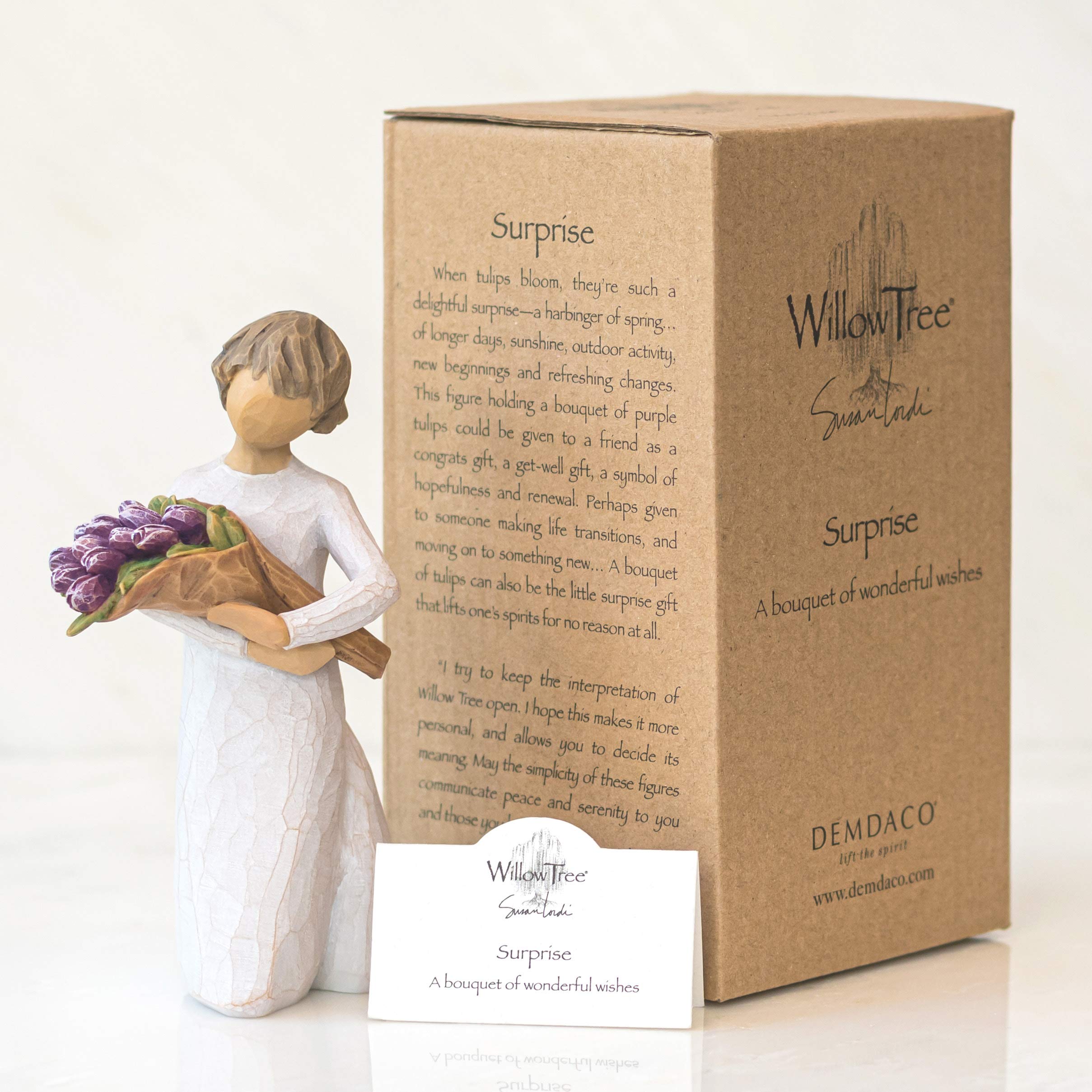 Willow Tree Surprise, A Bouquet of Wonderful Wishes, Celebrate Friendships, Thank You and Appreciation, for Flower Lovers, Sculpted Hand-Painted Figure - Image 5