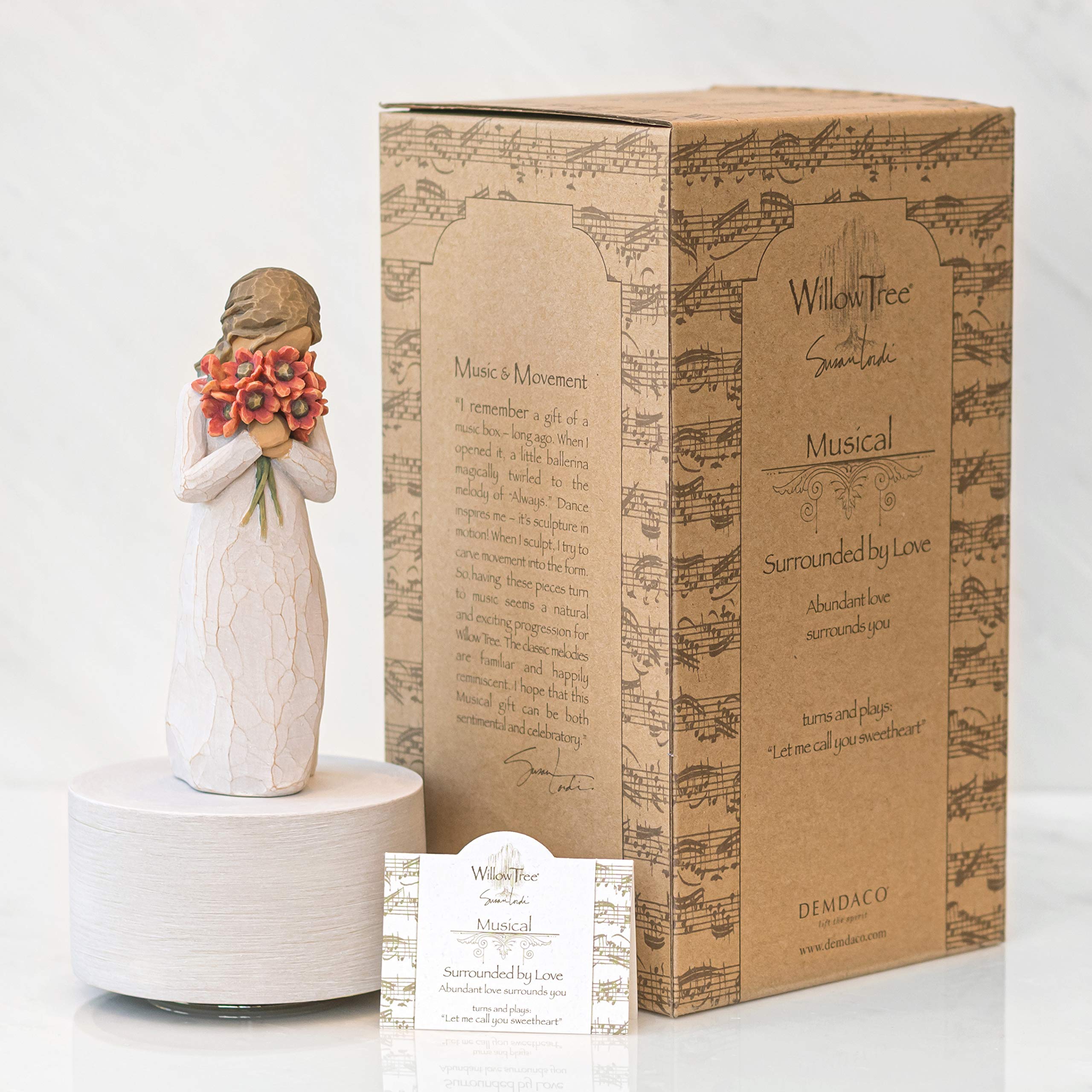 Willow Tree Surrounded by Love Musical, Sculpted Hand-Painted Musical Figure - Image 3