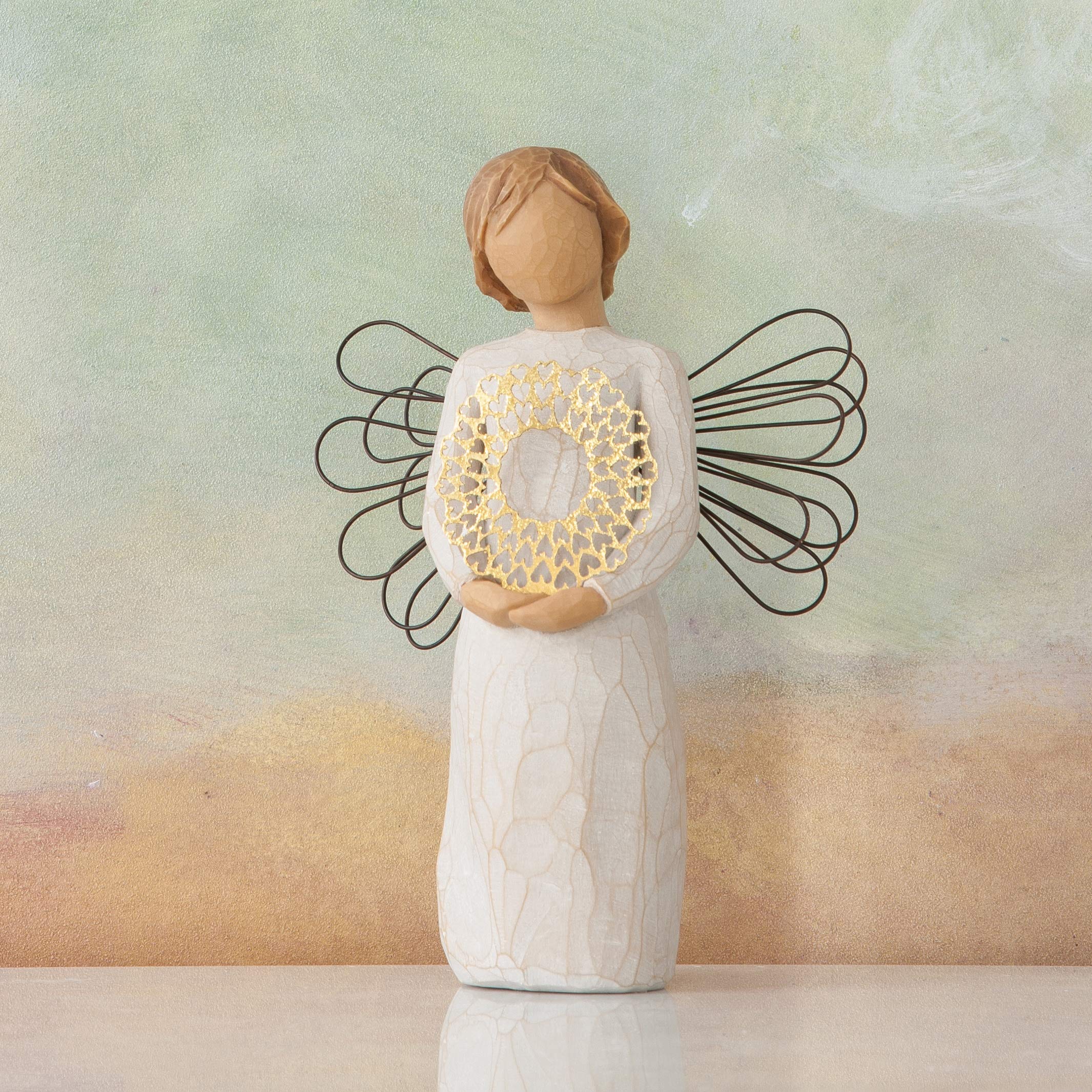 Willow Tree Sweetheart Angel, Sculpted Hand-Painted Figure - Image 5