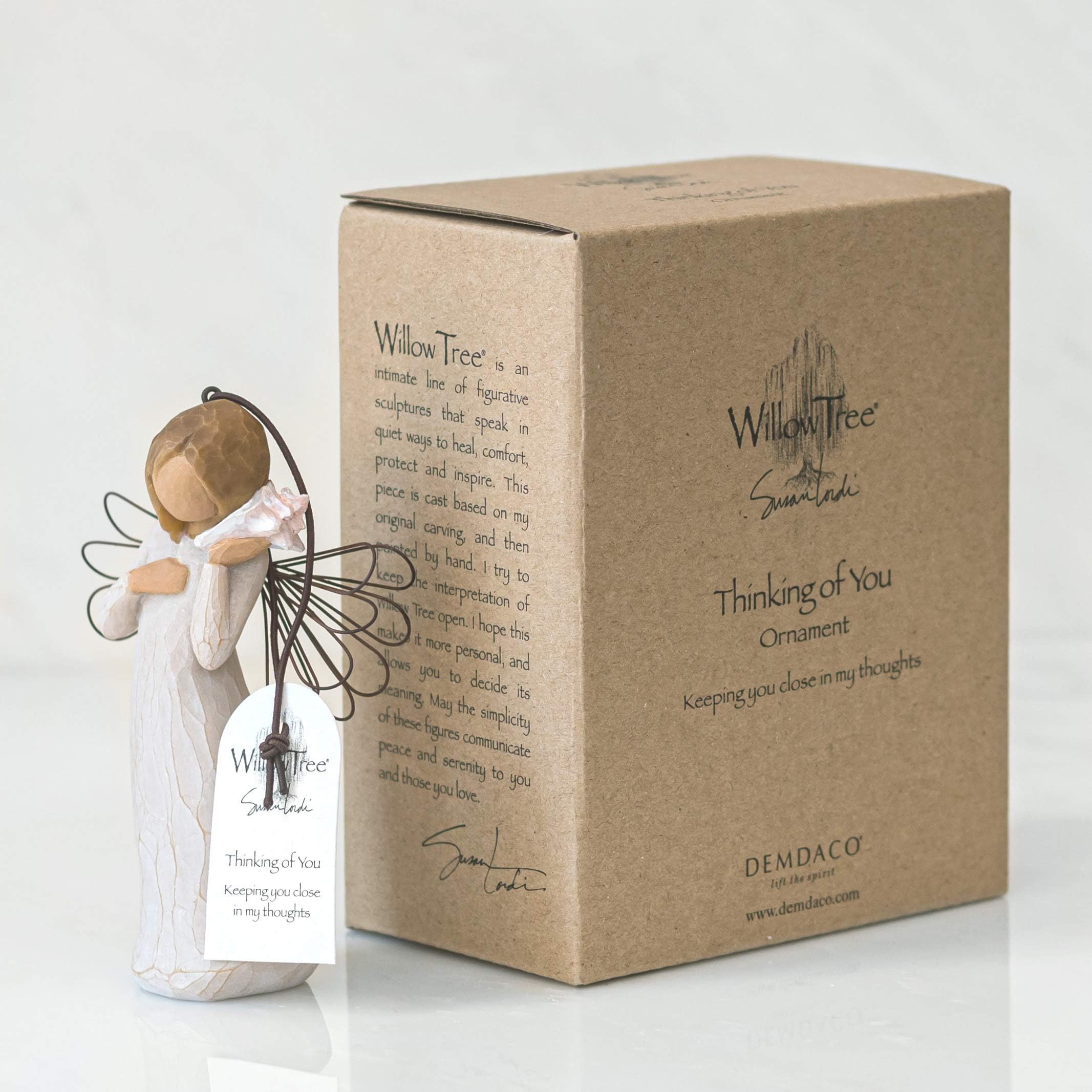 Willow Tree Thinking of You Ornament, Sculpted Hand-Painted Figure - Image 3