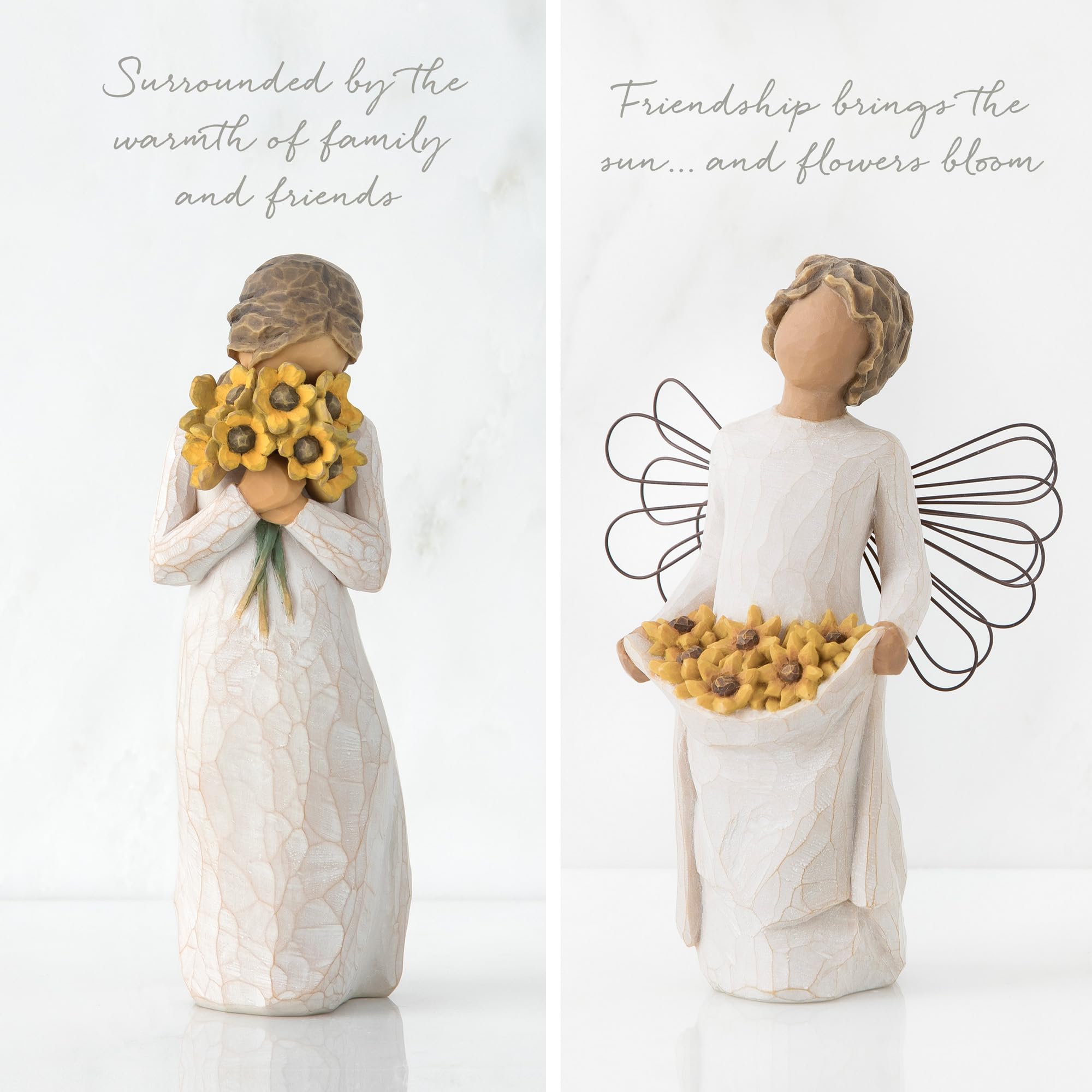 Willow Tree Warm Embrace Figure Plus Sunshine Angel Figure, Sculpted Hand-Painted 2 Piece Set - Image 3